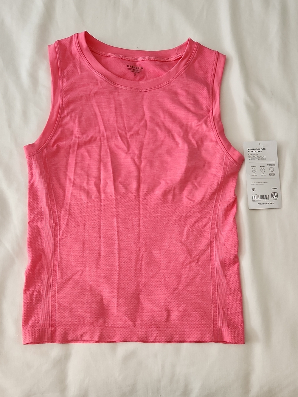 NWT Athleta Hot Pink Momentum Flex Muscle Tank Top